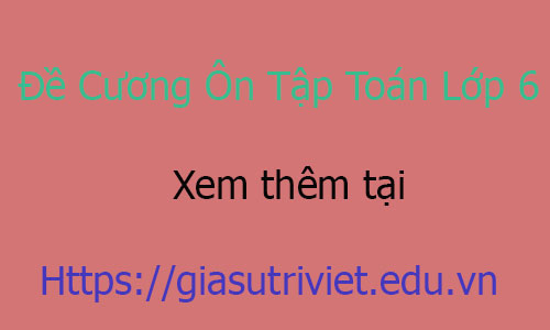 Đề Cương Ôn Tập Toán 6 Học Kỳ II